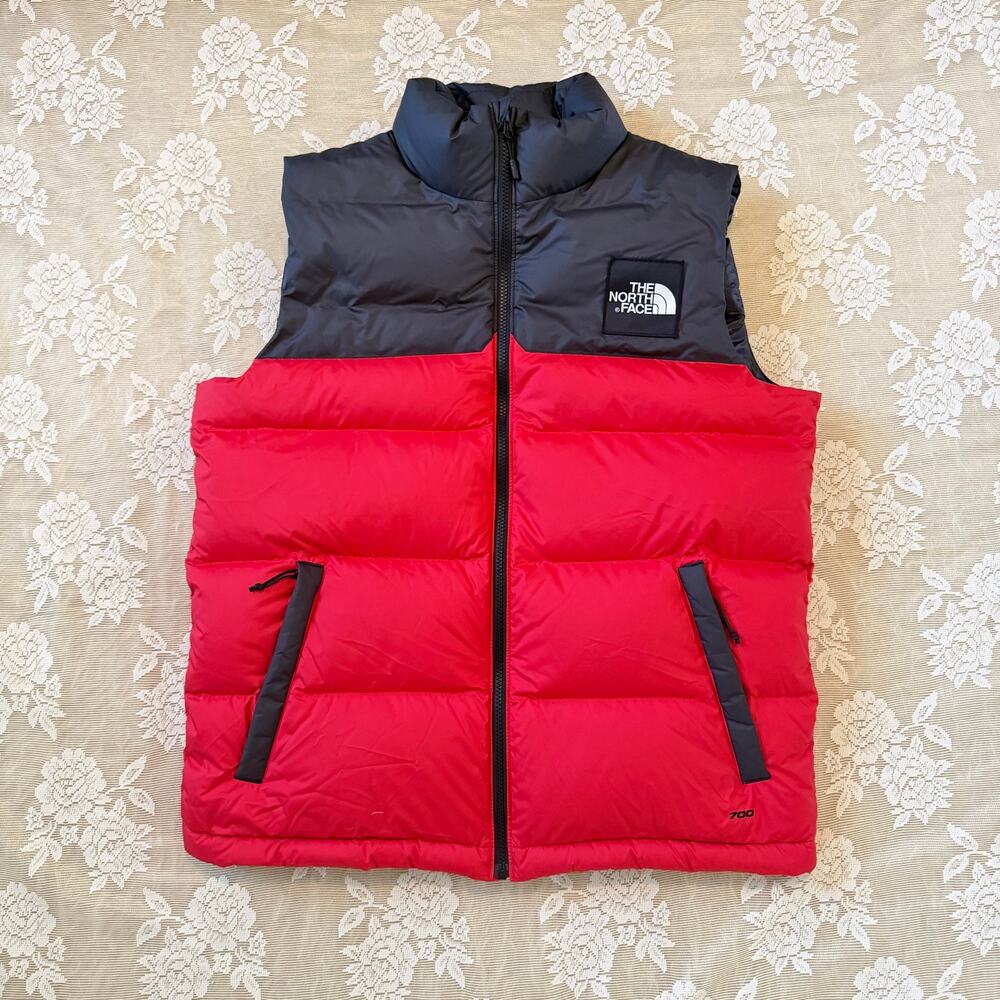 The North Face 700 Nuptse Puffer Vest Red Black Men’s Medium